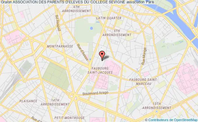 plan association Association Des Parents D'eleves Du College Sevigne Paris