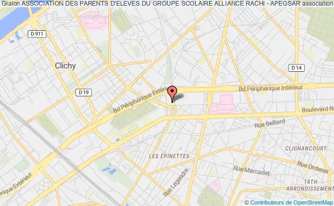 plan association Association Des Parents D'eleves Du Groupe Scolaire Alliance Rachi - Apegsar Paris