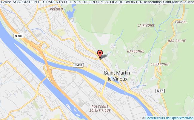 plan association Association Des Parents D'ÉlÈves Du Groupe Scolaire Badinter Saint-Martin-le-Vinoux