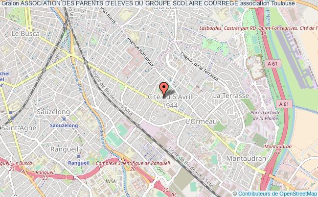 plan association Association Des Parents D'eleves Du Groupe Scolaire Courrege Toulouse