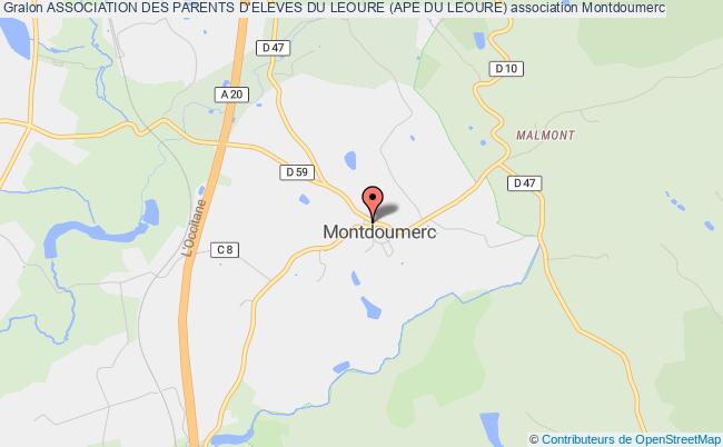 plan association Association Des Parents D'eleves Du Leoure (ape Du Leoure) Montdoumerc