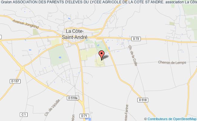 plan association Association Des Parents D'eleves Du Lycee Agricole De La Cote St Andre. La Côte-Saint-André