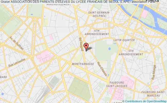 plan association Association Des Parents D'eleves Du Lycee Francais De Seoul (l'ape) Paris