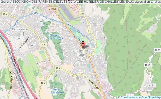 plan association Association Des Parents D'eleves Du Lycee Hotelier De Challes-les-eaux Challes-les-Eaux