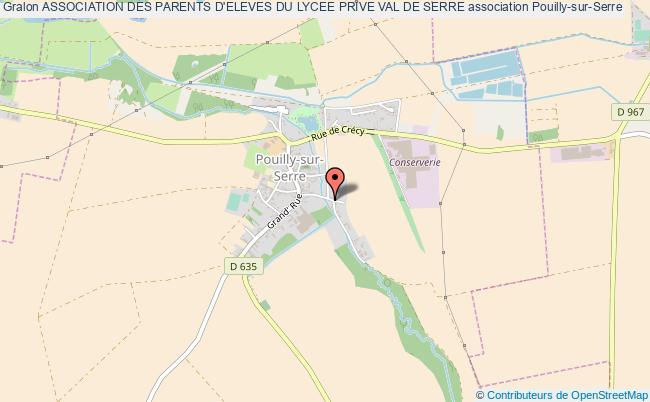 plan association Association Des Parents D'eleves Du Lycee Prive Val De Serre Pouilly-sur-Serre