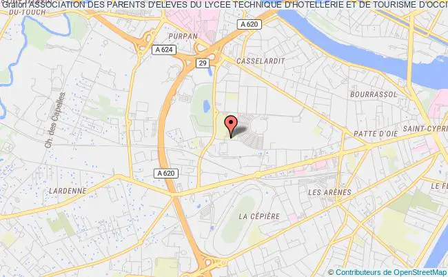 plan association Association Des Parents D'eleves Du Lycee Technique D'hotellerie Et De Tourisme D'occitanie Toulouse