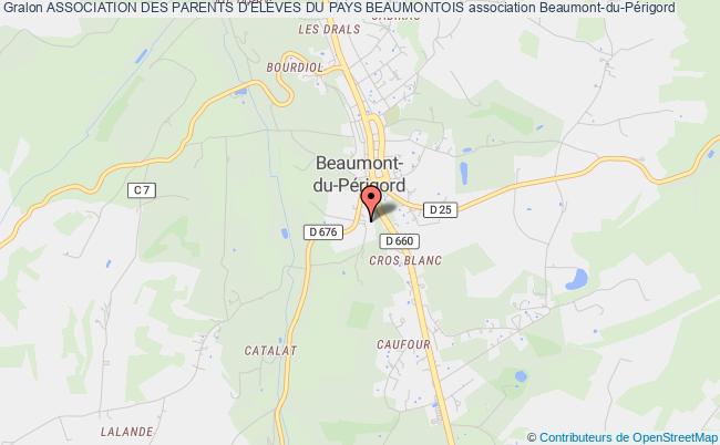 plan association Association Des Parents D'ÉlÈves Du Pays Beaumontois Beaumont-du-Périgord