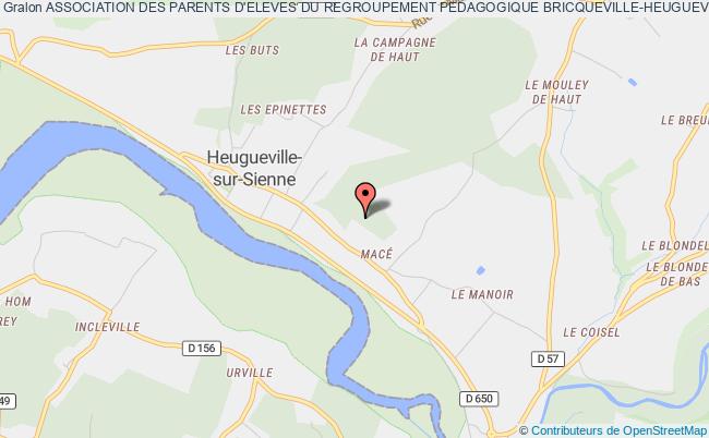 plan association Association Des Parents D'eleves Du Regroupement Pedagogique Bricqueville-heugueville Sur Sienne-tourville Sur Sienne. Heugueville-sur-Sienne