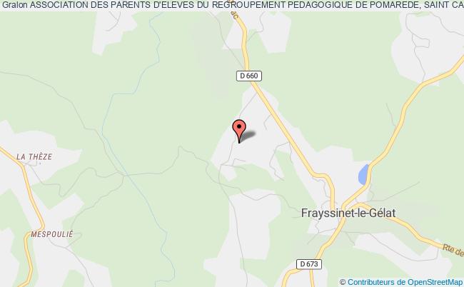 plan association Association Des Parents D'eleves Du Regroupement Pedagogique De Pomarede, Saint Caprais, Frayssinet Le Gelat, Goujounac Frayssinet-le-Gélat