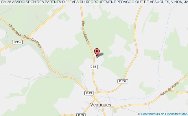 plan association Association Des Parents D'eleves Du Regroupement Pedagogique De Veaugues, Vinon, Jalognes, Gardefort Veaugues