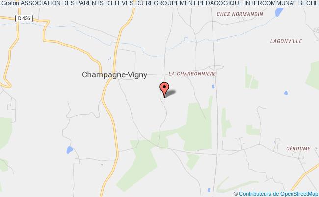 plan association Association Des Parents D'eleves Du Regroupement Pedagogique Intercommunal Becheresse Champagne-vigny Champagne-Vigny