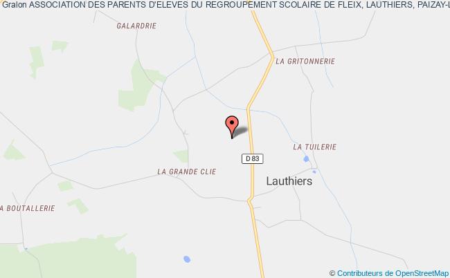 plan association Association Des Parents D'eleves Du Regroupement Scolaire De Fleix, Lauthiers, Paizay-le-sec Et Sainte-radegonde. Lauthiers