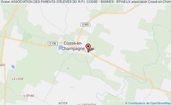 plan association Association Des Parents D'eleves Du R.p.i. Cosse - Bannes - Epineux Cossé-en-Champagne