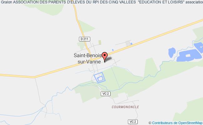 plan association Association Des Parents D'eleves Du Rpi Des Cinq Vallees  "education Et Loisirs" Saint-Benoist-sur-Vanne
