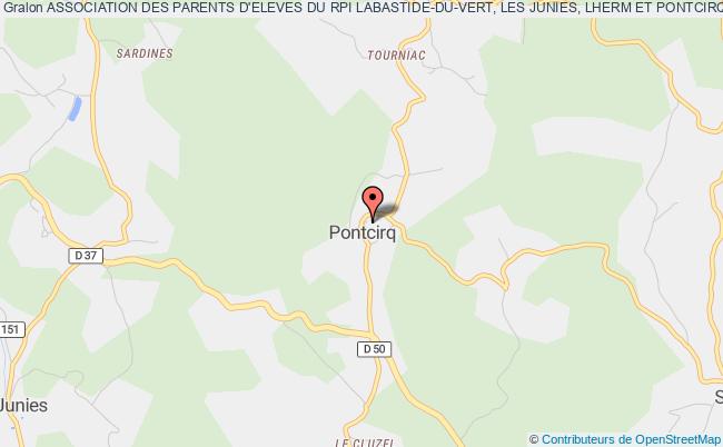 plan association Association Des Parents D'eleves Du Rpi Labastide-du-vert, Les Junies, Lherm Et Pontcirq (ape 3lp) Pontcirq