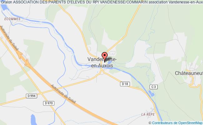 plan association Association Des Parents D'eleves Du Rpi Vandenesse/commarin Vandenesse-en-Auxois