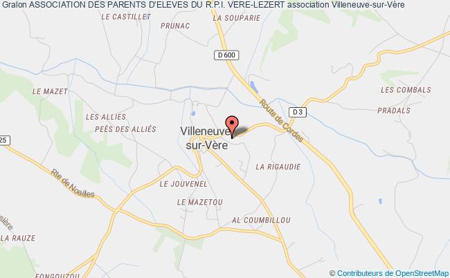 plan association Association Des Parents D'eleves Du R.p.i. Vere-lezert Villeneuve-sur-Vère