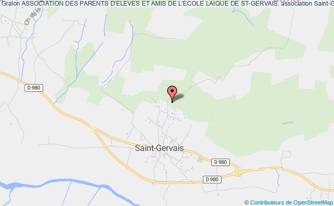 plan association Association Des Parents D'eleves Et Amis De L'ecole Laique De St-gervais. Saint-Gervais