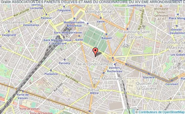 plan association Association Des Parents D'eleves Et Amis Du Conservatoire Du Xiv Eme Arrondissement De Paris Paris 14e