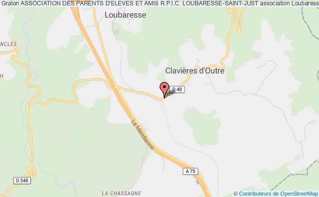 plan association Association Des Parents D'eleves Et Amis R.p.i.c. Loubaresse-saint-just Val d'Arcomie