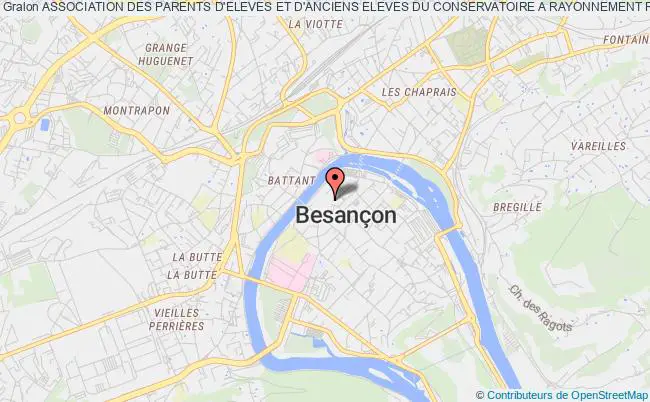 plan association Association Des Parents D'eleves Et D'anciens Eleves Du Conservatoire A Rayonnement Regional De Besancon Besançon