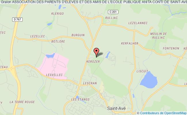 plan association Association Des Parents D'eleves Et Des Amis De L'ecole Publique Anita Conti De Saint-ave Saint-Avé