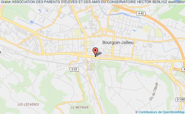 plan association Association Des Parents D'eleves Et Des Amis Du Conservatoire Hector Berlioz Bourgoin-Jallieu