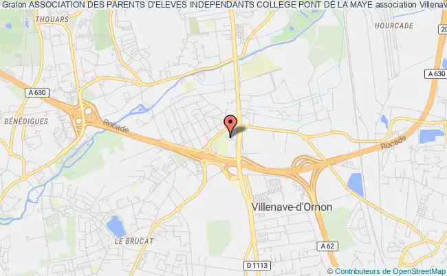 plan association Association Des Parents D'eleves Independants College Pont De La Maye Villenave-d'Ornon