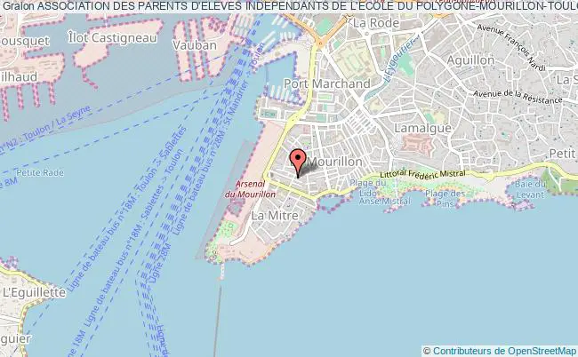 plan association Association Des Parents D'eleves Independants De L'ecole Du Polygone-mourillon-toulon Toulon