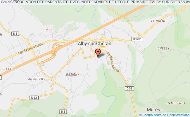 plan association Association Des Parents D'ÉlÈves IndÉpendants De L'École Primaire D'alby Sur ChÉran Alby-sur-Chéran