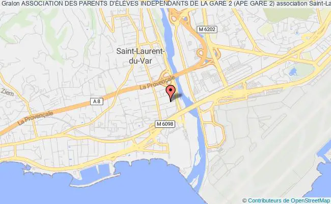 plan association Association Des Parents D'ÉlÈves IndÉpendants De La Gare 2 (ape Gare 2) Saint-Laurent-du-Var