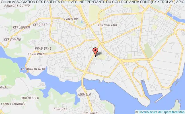 plan association Association Des Parents D'eleves Independants Du College Anita Conti(ex Kerolay ) Apick Lorient