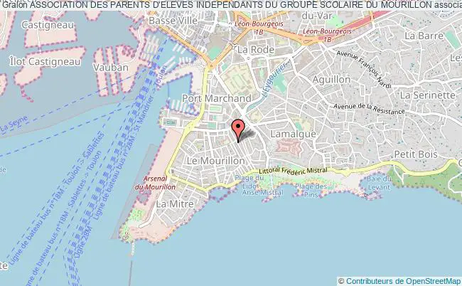 plan association Association Des Parents D'eleves Independants Du Groupe Scolaire Du Mourillon Toulon