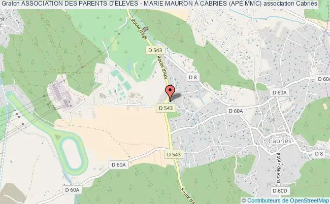 plan association Association Des Parents D'ÉlÈves - Marie Mauron À CabriÈs (ape Mmc) Cabriès