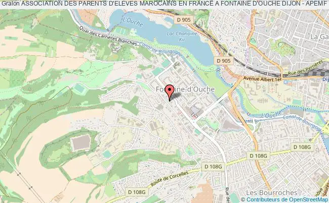 plan association Association Des Parents D'eleves Marocains En France A Fontaine D'ouche Dijon - Apemf Fontaine D'ouche- Dijon