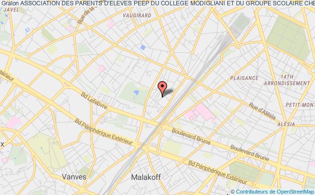 plan association Association Des Parents D'eleves Peep Du College Modigliani Et Du Groupe Scolaire Cherbourg Morillons Paris