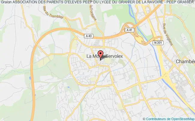 plan association Association Des Parents D'eleves Peep Du Lycee Du Granier De La Ravoire - Peep Granier La Motte-Servolex
