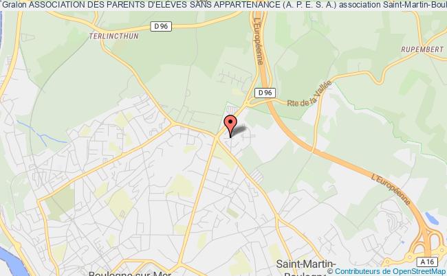 plan association Association Des Parents D'elÈves Sans Appartenance (a. P. E. S. A.) Saint-Martin-Boulogne
