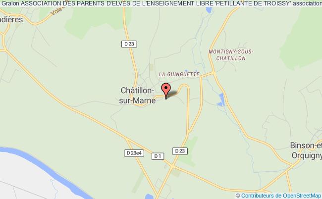 plan association Association Des Parents D'elves De L'enseignement Libre 'petillante De Troissy' Châtillon-sur-Marne
