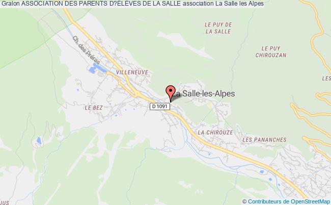 plan association Association Des Parents D?ÉlÈves De La Salle Salle-les-Alpes