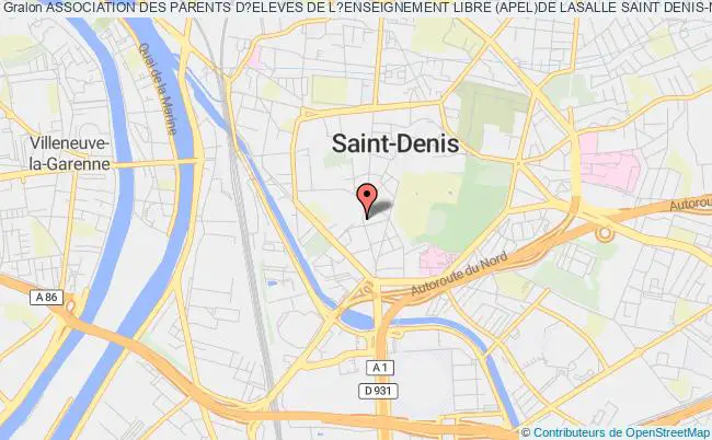 plan association Association Des Parents D?eleves De L?enseignement Libre (apel)de Lasalle Saint Denis-ndc       (apel Lasalle Saintdenis) Saint-Denis
