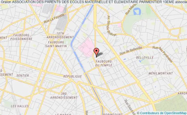 plan association Association Des Parents Des Ecoles Maternelle Et Elementaire Parmentier 10eme Paris