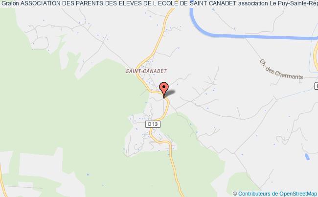 plan association Association Des Parents Des Eleves De L Ecole De Saint Canadet Le Puy-Sainte-Réparade