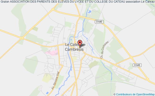plan association Association Des Parents Des Eleves Du Lycee Et Du College Du Cateau Le Cateau-Cambrésis