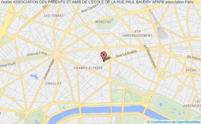 plan association Association Des Parents Et Amis De L'ecole De La Rue Paul Baudry Apapb Paris