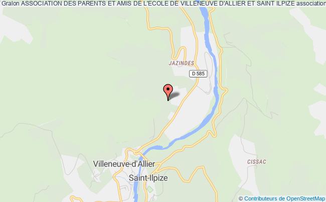 plan association Association Des Parents Et Amis De L'ecole De Villeneuve D'allier Et Saint Ilpize Villeneuve-d'Allier