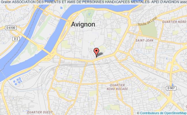 plan association Association Des Parents Et Amis De Personnes Handicapees Mentales- Apei D'avignon Avignon