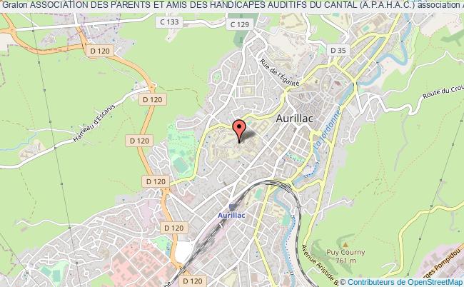 plan association Association Des Parents Et Amis Des Handicapes Auditifs Du Cantal (a.p.a.h.a.c.) Aurillac
