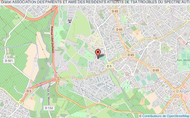 plan association Association Des Parents Et Amis Des Residents Atteints De Tsa Troubles Du Spectre Autistique De La Mas Fontcolombe (apara) Montpellier
