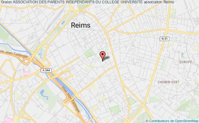 plan association Association Des Parents Independants Du College Universite Reims